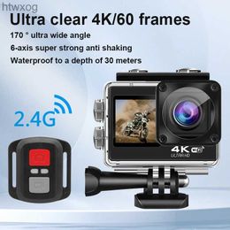 Sports Action Video Cameras Action Camera 4K60fps30MP Diving Waterproof Cycling Rock Climbing Ski Touch Screen EIS Stable WiFi Action Camera YQ240129