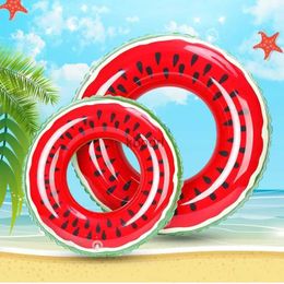 Other Pools SpasHG Watermelon Pattern Swimming Ring For Adult Kids Inflatable Mattress Swimming Pool Floating Ring Summer Pool Beach Party Toys YQ240129