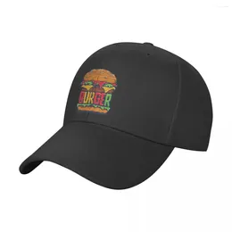 Ball Caps Burger Barbecue Grill Chef Bun Hamburger Cute Casual Dad Baseball Cap Buckle Adjustable Back Hat Sports Sun Visor