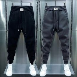 Men Pants Men Trousers Cosy Men's Winter Sweatpants Elastic Waist Soft Warm with Pockets Ideal for Casual Fitness Sports 240125