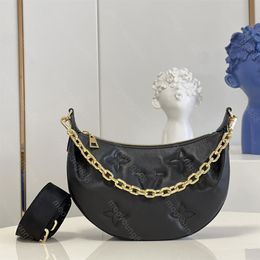 10A Top Tier Mirror Quality Luxuries Designers Half Moon Bag Small Real Leather Quilted Purse Over The Moon Women Handbag Black Sh2407