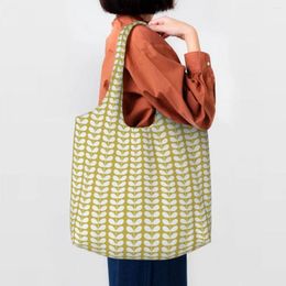 Shopping Bags Funny Printed Tiny Stem Zest Orla Kiely Pattern Tote Reusable Canvas Shopper Shoulder Pography Handbags