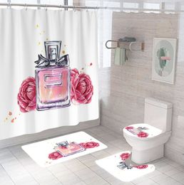 All-match Waterproof Series Shower Curtain Polyester Bathroom Curtain Factory Direct Supply Digital Printing Shower Curtain