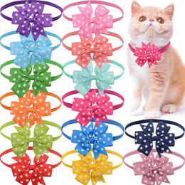 Dog Apparel 50/100pcs Pet Bow Tie Bright Dogs Pets Accessories Cute Bowties Grooming Products Shop Supplies