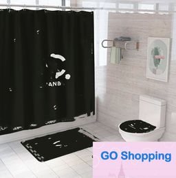 Top Waterproof Series Shower Curtain Polyester Bathroom Curtain Factory Direct Supply Digital Printing Shower Curtain