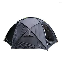 Tents And Shelters Black Silver Coated Planet Tent 3-6 People Spherical With Inner Outer All In One Glaming Tourist Family Outdoor Camping