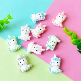 Crystal 50/100pcs Silicone Unicorn Teether Beads Cute Cartoon Rodent BPA Free Baby Teething Necklace DIY Jewellery Toy