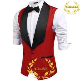 Mens Suit Vest Wedding Groom Sleeveless Jacket Lapel Slim Fit Workwear 3 Buttons Waistcoat Steampunk chaleco hombre 240119