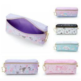 Carrier 5 pcs/lot Kawaii Cat Dog Pencil Case High Capacity Pencil Box Stationery pouch PU leather Cosmetic Bag Office School Supplies