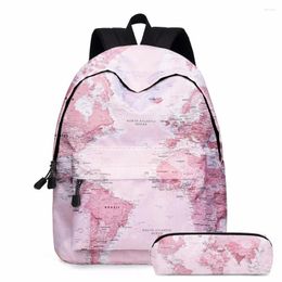 School Bags Junior Backpack High Primary Girls Children Printed World Bookbag Gift Back To 2024 Map Kids Girl For Bag