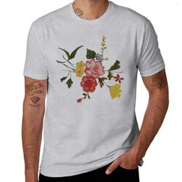 Men's Polos Art Floral Japanese Flowers T-Shirt Black T Shirt Tees Summer Tops Mens Cotton Shirts