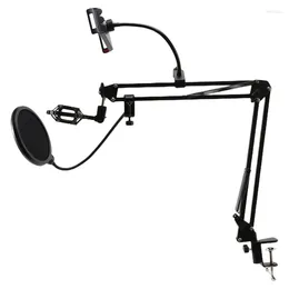 Microphones Microphone Stand Mic Boom Arm With Adjustable Suspension Scissor Phone Holder For Blue Snowball And Other Mics