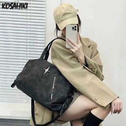 Evening Bags Tote Bags for Women 2024 New Streetwear Fashion Star Shoulder Underarm Bag High-capacity Students Grunge Handbags Y2k Aesthetic