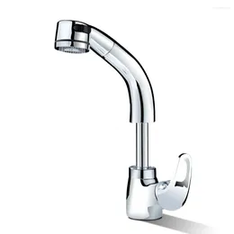 Bathroom Sink Faucets Basin Pull Faucet Rotating And Cold Wash Head Function Lifting