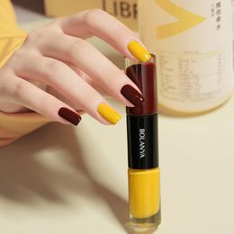 Nail Polish Oil-Based Two-Color No Bake Quick Dry Lasting Do Not Peel Through Bright Piece Complete Set Drop Delivery Otm7R