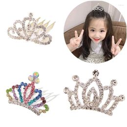 Hair Accessories Ncmama Cute Princess Crystal Comb For Baby Girl Rhinestone Crown Bands Wedding Prom Party Clips Hairpin