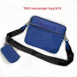 Handbags Men Leather TRIO Messenger Bags Shoulder Crossbody men's three-piece satchel Small Postman bag crossbody handbags po224E