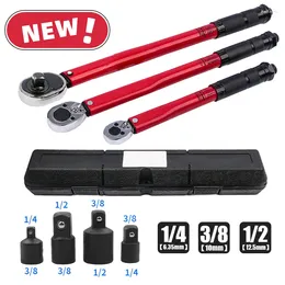 2-210N.m Torque Wrench 1/2 3/8 1/4 Precise Reversible Ratchet Torques Key Professional Bicycle Motorcycle Car Automotive Tool