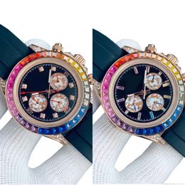 Rainbows Relojes Diamond Watch Dayton Mens Designer Watches High Quality for Men Mechanical Montre De Luxe mm Folding Buckle Waterproof Black Friday Gifts s e