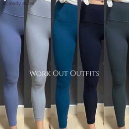 Women's Pants Capris Fitness LuLu Running Street Align Women Yoga Sports High Waist Stretch Trousers Training Nine Pant ggings SkinnyH24129