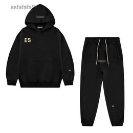 Men's Hoodies Sweatshirts Kids Clothes Sets Sports Suit Ess Children Youth Toddlers Designer Clothing Brand Hooded Sweater Set 110-160 6N0Y