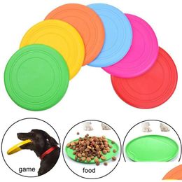 Dog Toys Chews Food Water Bowl Toy Flying Discs Training Sile Disc Lightweight Floatable War Catch Play Doubles Drop Delivery Home Otuok