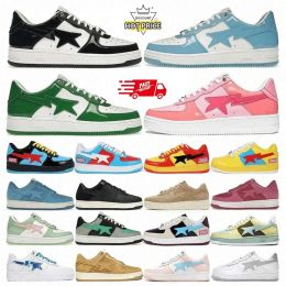 2024 Casual Bapestaies Shoes Sk8 Low Men Women Patent Leather Black White Abc Camo Camouflage Skateboarding Sports Bapely Sneakers Trainers Outdoor Shark