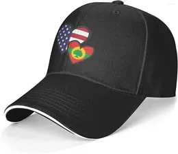Ball Caps Interlocking Hearts American Oromo Liberation Front Flag Unisex Dad Hat Adjustable Trucker Fashion Baseball Cap