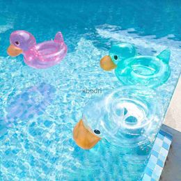 Other Pools SpasHG Childrens Transparent Duck Inflatable Swimming Ring Seat Infant Underarm Ring Swimming Circle Summer Pool Float Beach Party Toys YQ240129