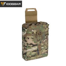 Carrier IDOGEAR Tactical Foldable Recycling Bag Dump Pouch MOLLE Drop Pouch Airsoft 3577
