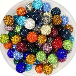 Alloy Aaaaa+quality 10mm All Colors 7row Rhinestones 2holes Clay Shamballa Beads for Bracelet Pendant Jewelry Accessories Diy