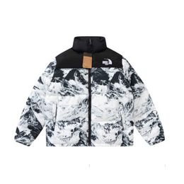 Designer Coat Ski Jacket Co-branded Camp Snow Mountain Leather Origami Graffiti Personalized Design Thickened Warm Down Jacket Climbing Size S-2XL 147UC0