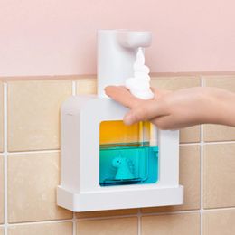 Liquid Soap Dispenser 400ml Bathroom Dispensers Refillable Lotion Shampoo Shower Gel Holder USB Charging Touchless Sensor Foam