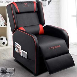 Other Furniture VITESSE Gaming Recliner Chair Racing Style Single PU Leather Sofa Modern Living Room Recliners Ergonomic Comfortable Home Theate Q240129