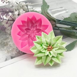 Baking Moulds Christmas Holly Leaf Fruit Shape Silicone Mould Hand Fondant Chocolate Biscuit Cake Decoration Ornament Moulds