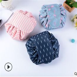 Lazy Makeup Bag Travel Cosmetic Bag Organizer Multifunctional Drawstring Wash Bags Korea Large Capacity Storage247L