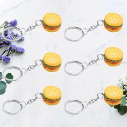 Keychains 6PCS Keychain Novelty Simulation Pendant Keyring Decorative KeyHolder Year Party Favour Gift For Girl ( Orange )