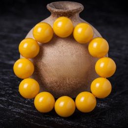 Bangle Beeswax Amber Bracelets Gold Twisted Honey Men and Women Handball Old Beeswax Bracelets Chicken Butter Yellow Bracelets