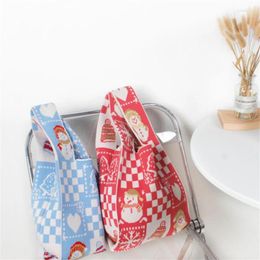 Shopping Bags Original Design Vest Bag Christmas Snowman Knitting Women Carrying Large Capacity Casual Tote Handbag