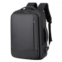 Backpack USB Charging Men's Business Waterproof Expandable Laptop Multifunctional Travel School Bag Mochilas