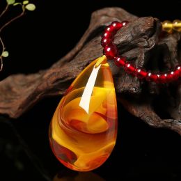 Necklace Natural Baltic Amber Pendant Necklace Men Women Healing Gemstone Jewellery Real Ambers Bead Beaded Sweater Chain Lucky Amulet Gift