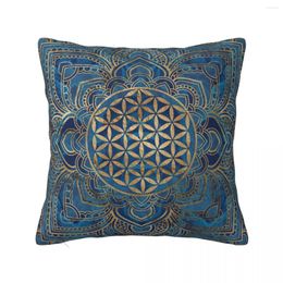 Pillow Lotus Mandala Cover Home Decor Pattern Bohemian Boho S Throw For Polyester Double-sided Printing