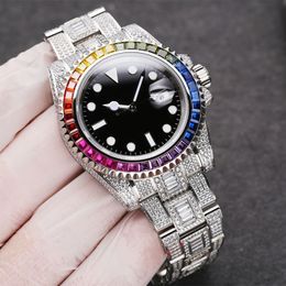 Diamond Watch Men Luxury Watch Designer Watches High Quality 40mm Automatic 2836 Mechanical Movement Sapphire Wristwatch Stainless Bracelet Montre De Luxe