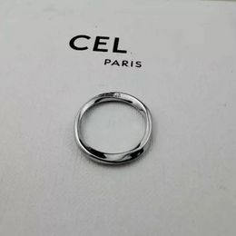 T GG New Designer Band Rings Plain Thin Pair Minimalist Ins Design Fashionable Tail Irregular Twist bague couple anello with box5