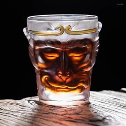 Wine Glasses 2PCS ENERGE SPRING Glass Teacup Great The Monkey King Cup Lead-Free Master 120ML Special Tea Set