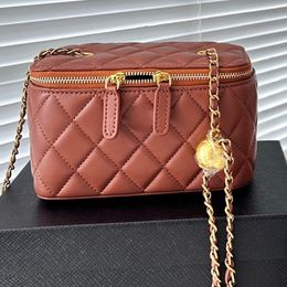 crossbody Vintage nice vanity makeup bag luxury hobo tote Evening Bags Plaid purse Double letter solid buckle Sheepskin pattern Women's luxury Evening Bags