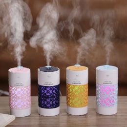 Fans Lucky Cup Humidifier USB Ultrasonic Aroma Diffuser 3 in 1 Mini Essential oil Diffuser with LED light USB Fan for Car Humidifiers