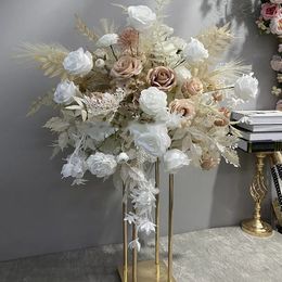 60cm to 120cm tall)Flower Ball Wreath Centerpiece For Wedding Table Candelabra Decoration Tall Candle Holder Wedding Centerpieces gold Candelabra 379