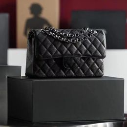 Channel High Quality High quality bagClassic designer flap Shoulder Bag Small Black Caviar Womens crossbody bag Black GoldDouble Layer Lid luxurys handbags S