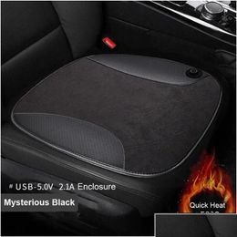 Car Seat Covers Car Seat Ers Ers Heating Cushion Down Square 12V Small Usb Hea P1B4 Drop Delivery Mobiles Motorcycles Interior Accesso Dh0Qw